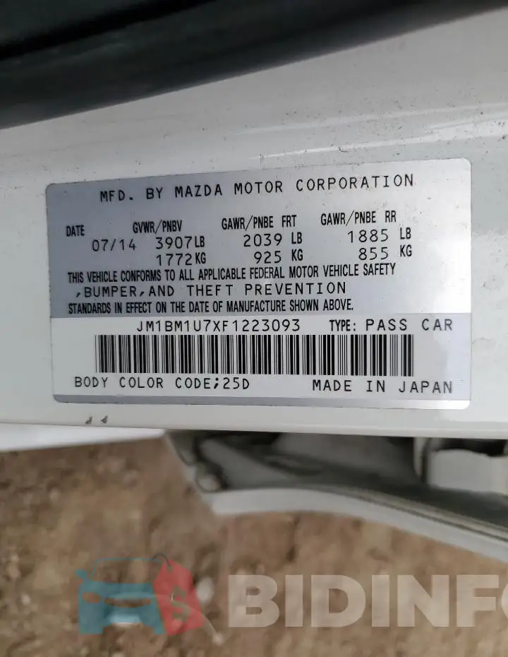 JM1BM1U7XF1223093 Photo# 13