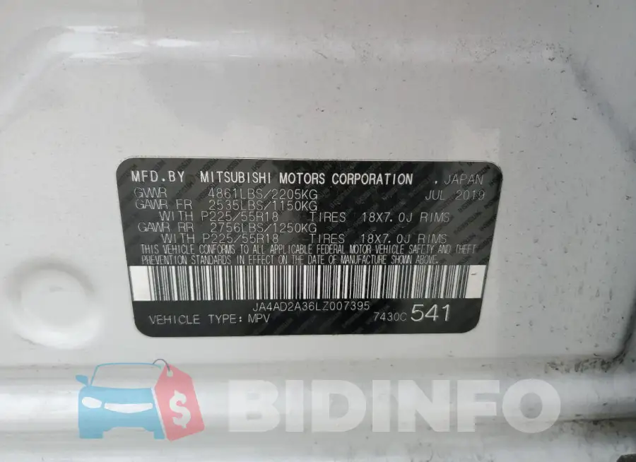 JA4AD2A36LZ007395 Photo# 12