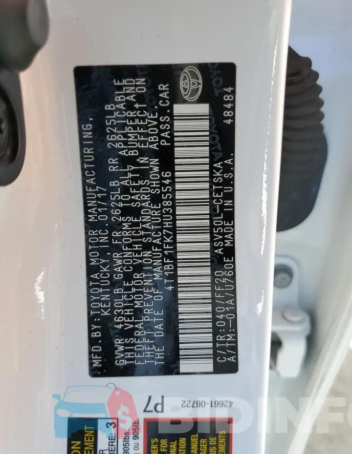 4T1BF1FK7HU385546 Photo# 12