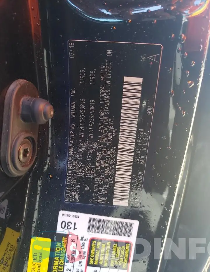 5TDXZ3DC6JS962974 Photo# 13
