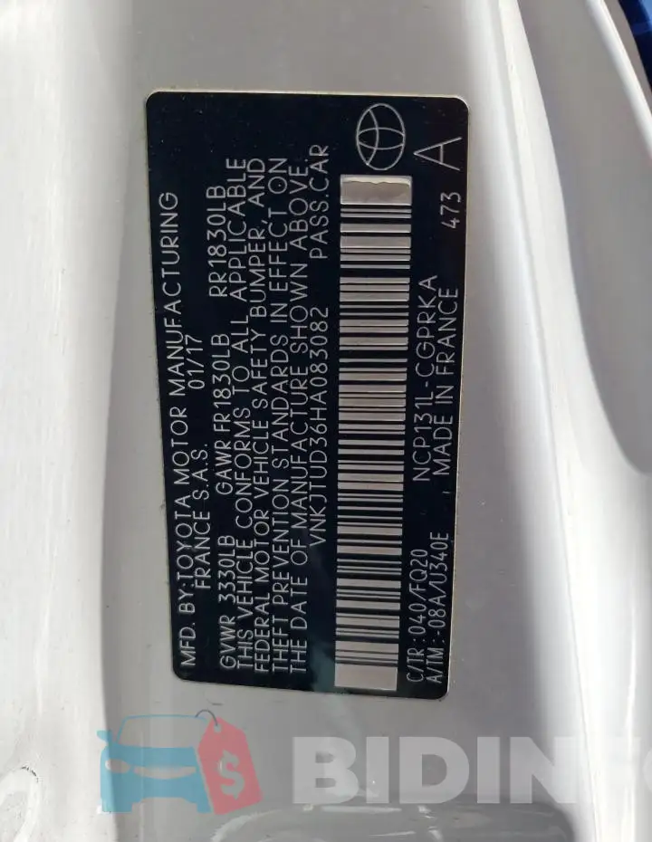 VNKJTUD36HA083082 Photo# 12