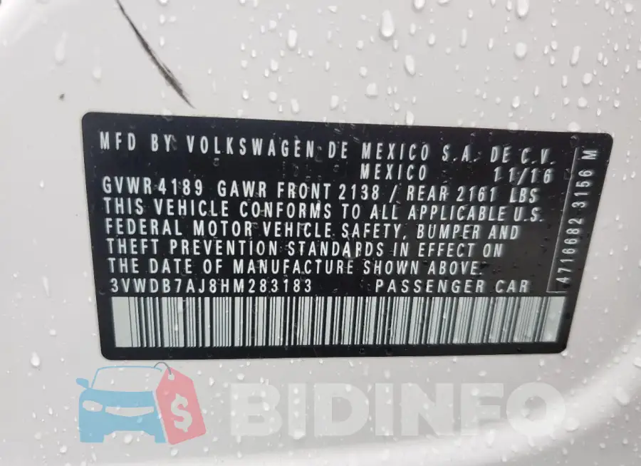 3VWDB7AJ8HM283183 Photo# 13
