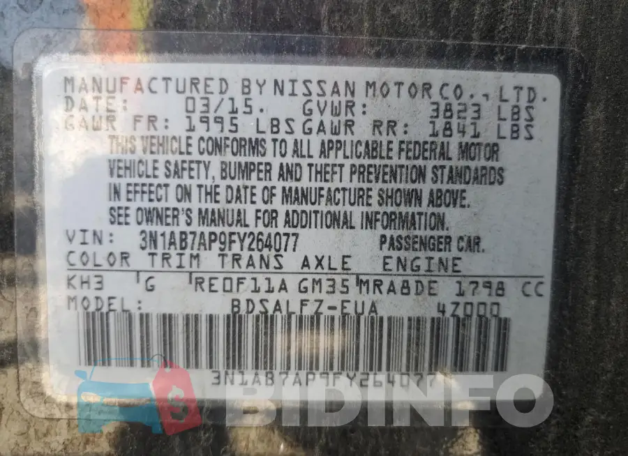 3N1AB7AP9FY264077 Photo# 12