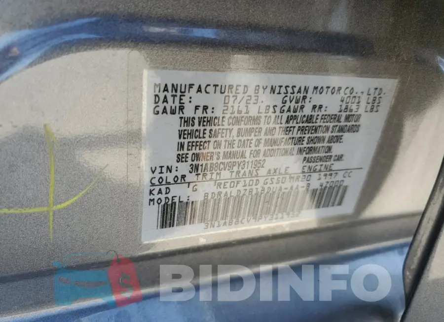 3N1AB8CV9PY311952 Photo# 12