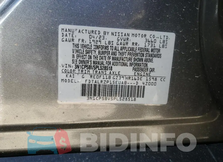 3N1CP5BV5PL528518 Photo# 14
