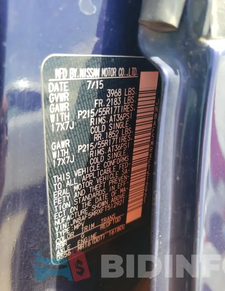 JN8AF5MRXFT512921 Photo# 13