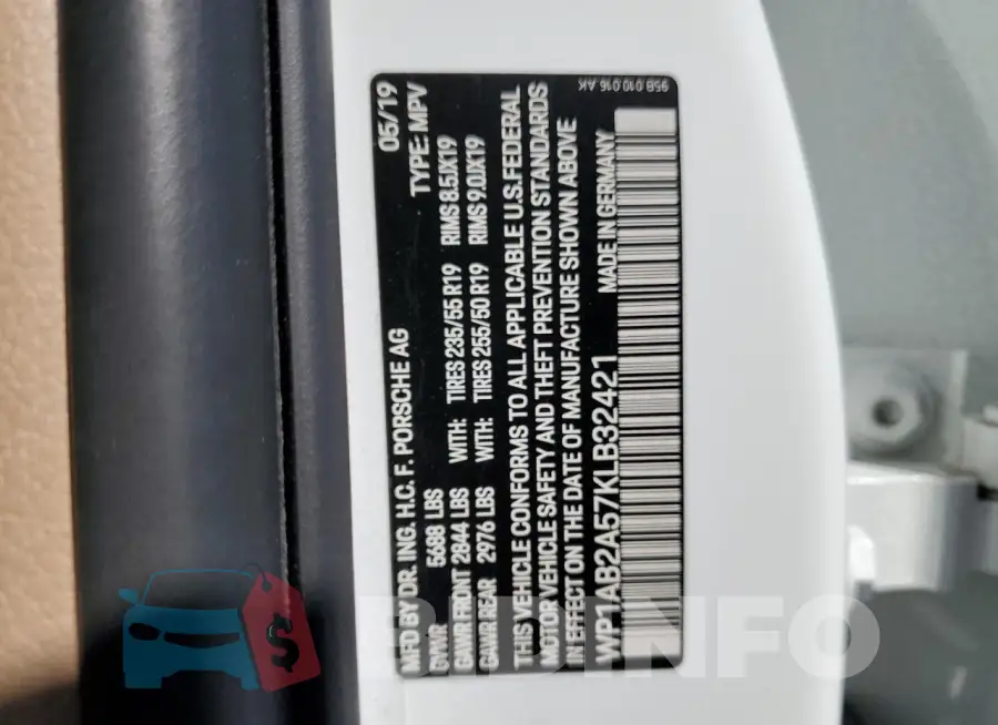 WP1AB2A57KLB32421 Photo# 13