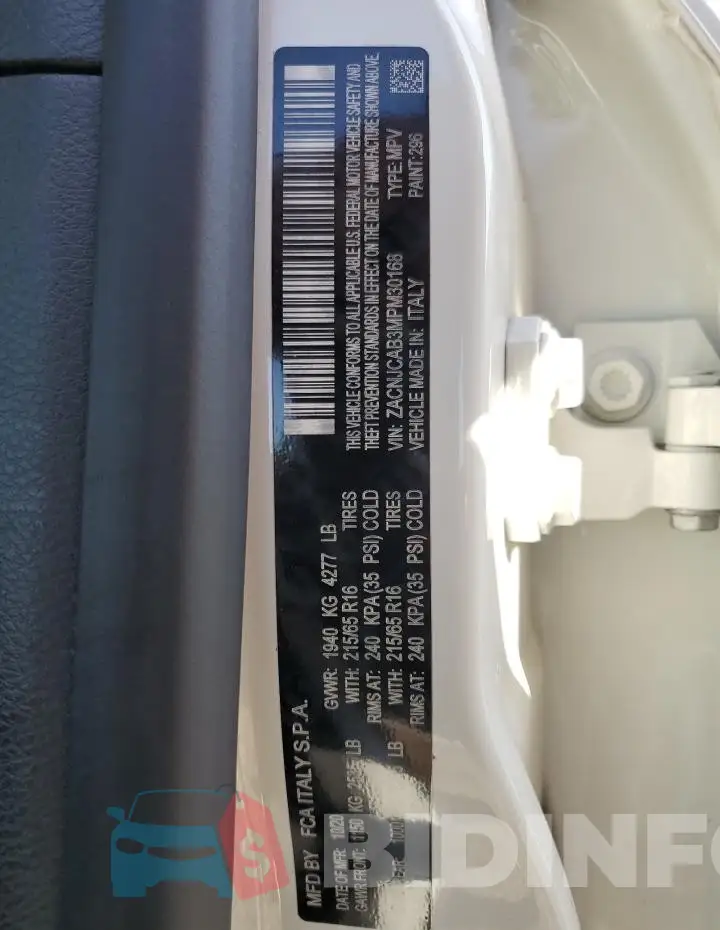 ZACNJCAB3MPM30168 Photo# 12
