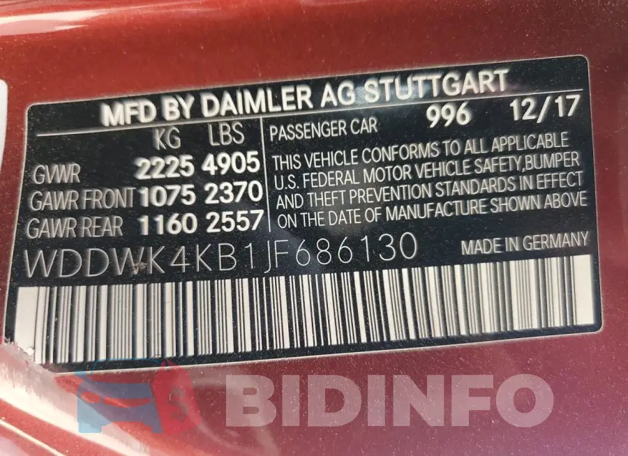 WDDWK4KB1JF686130 Photo# 13