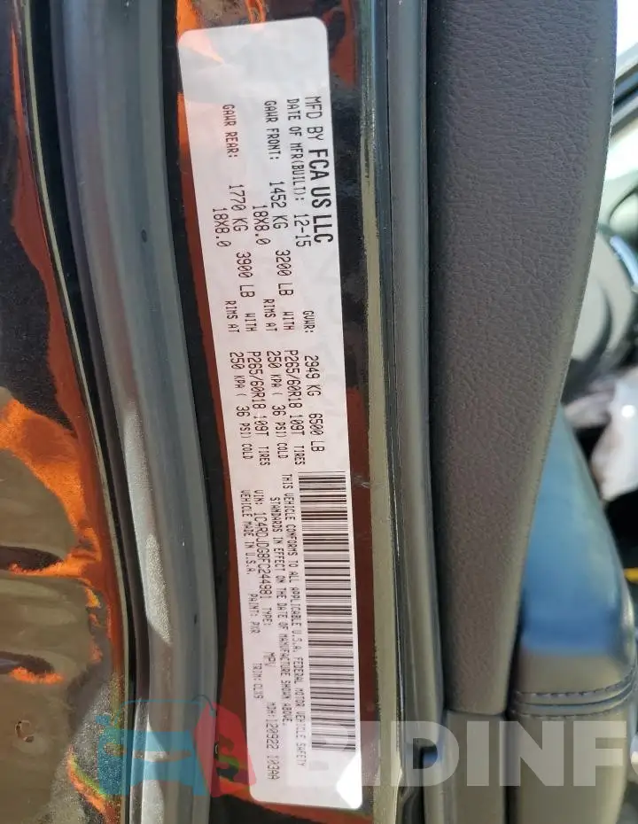 1C4RDJDG8FC244981 Photo# 14