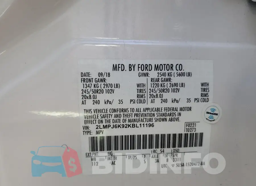 2LMPJ6K92KBL11196 Photo# 12
