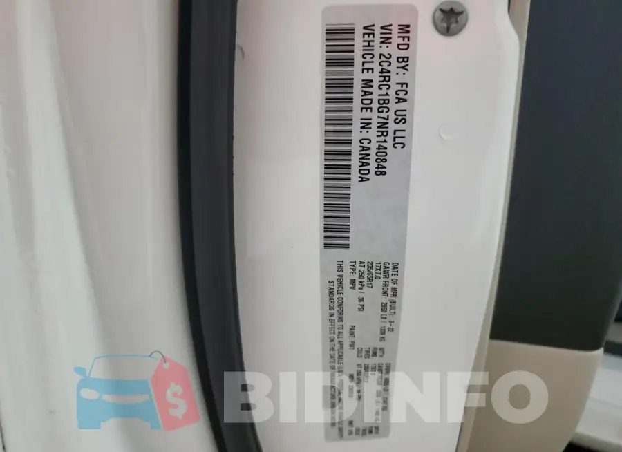 2C4RC1BG7NR140848 Photo# 13
