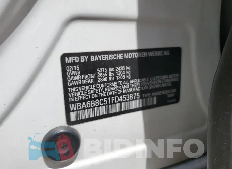 WBA6B8C51FD453875 Photo# 12