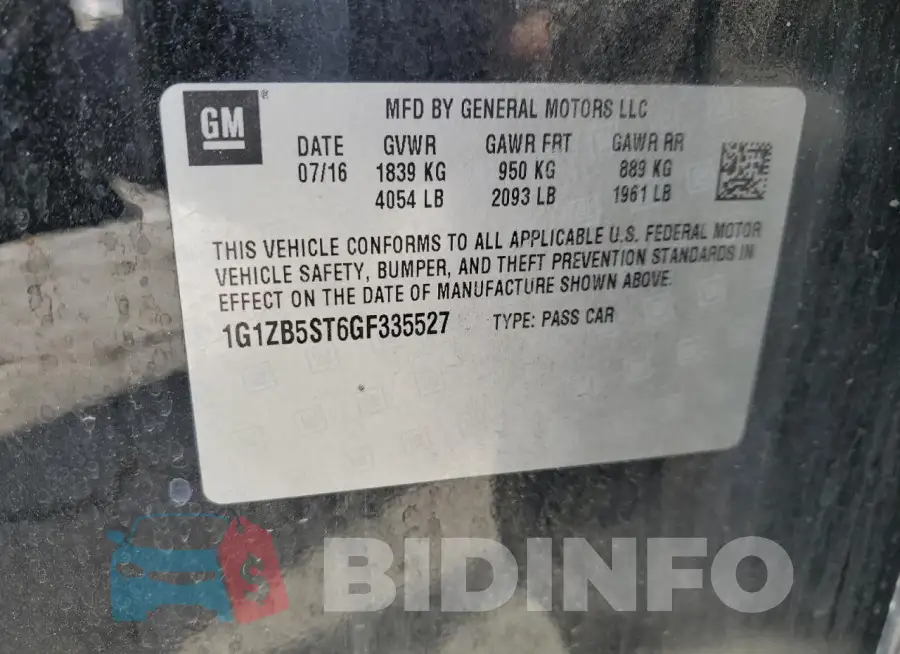 1G1ZB5ST6GF335527 Photo# 12