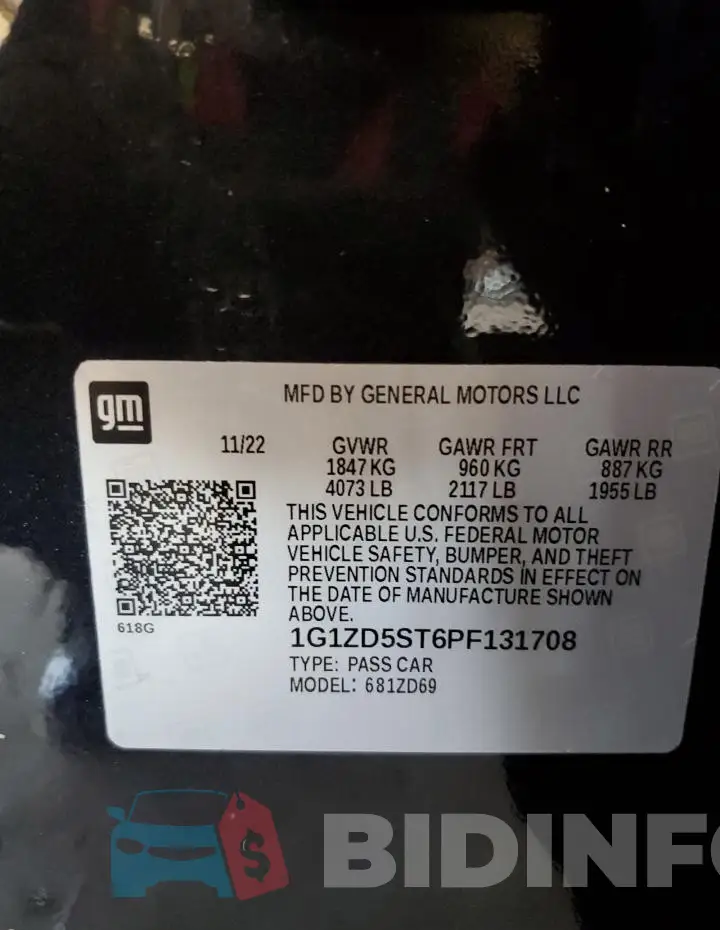 1G1ZD5ST6PF131708 Photo# 13