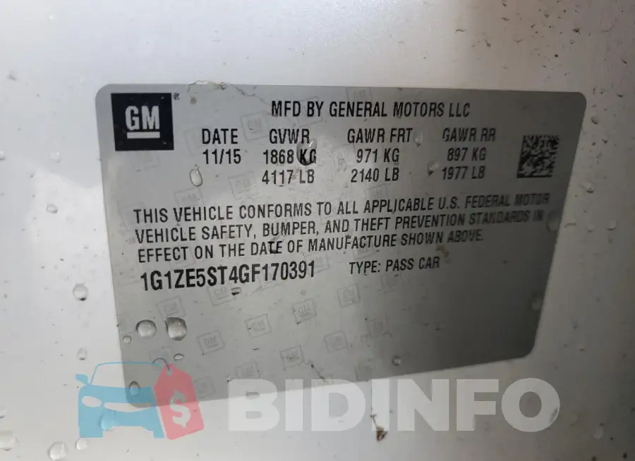 1G1ZE5ST4GF170391 Photo# 12