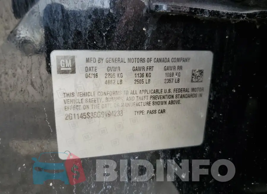 2G1145S36G9194233 Photo# 12