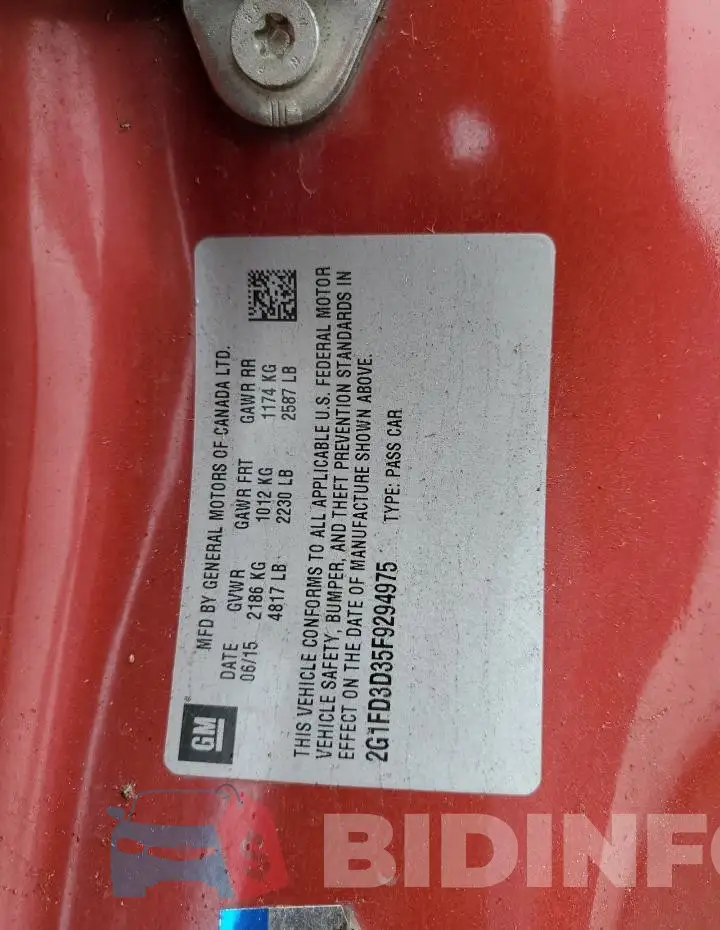 2G1FD3D35F9294975 Photo# 12