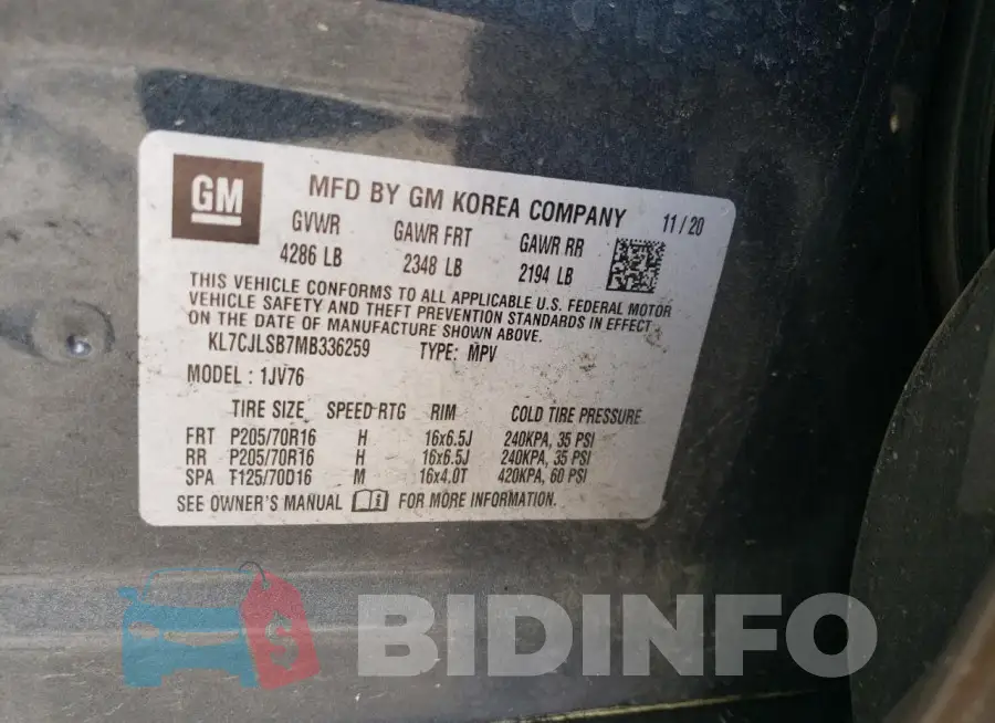 KL7CJLSB7MB336259 Photo# 12
