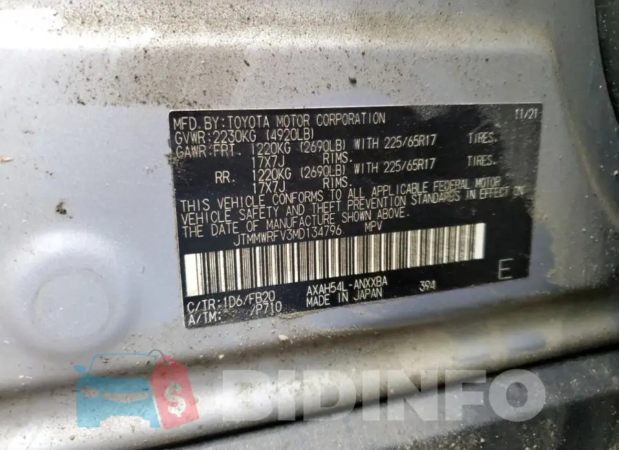 JTMMWRFV3MD134796 Photo# 12