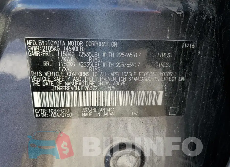 JTMRFREV0HJ128372 Photo# 12