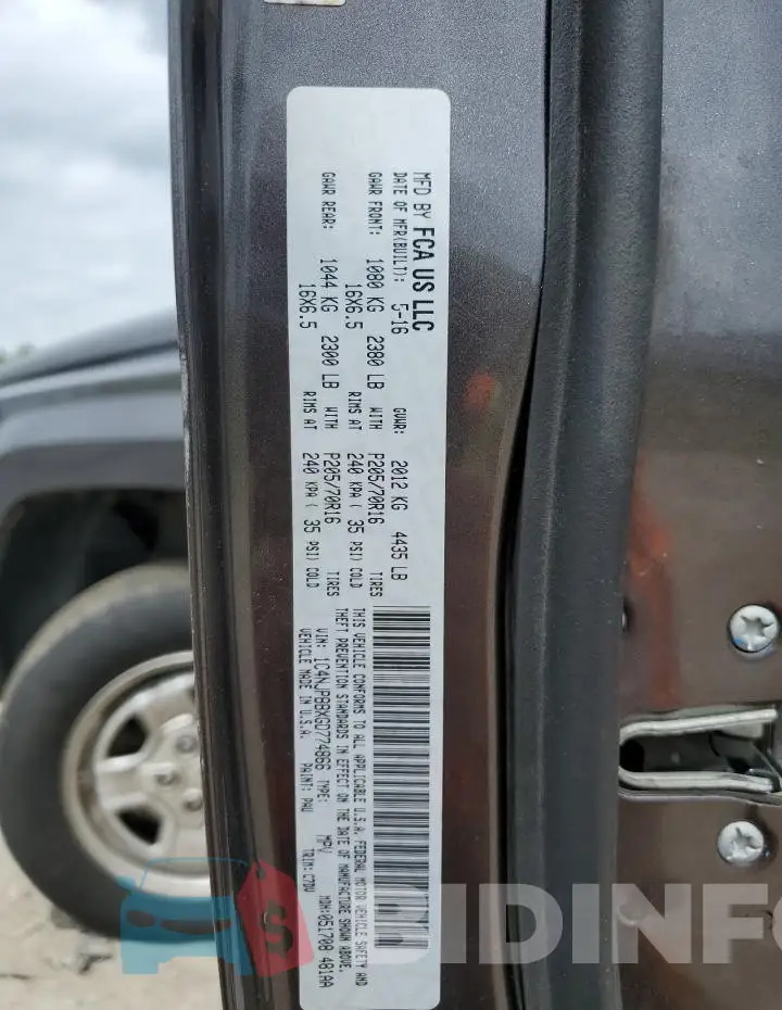 1C4NJPBBXGD774866 Photo# 14