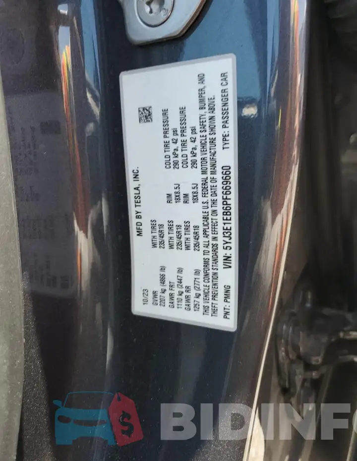 5YJ3E1EB6PF669660 Photo# 13
