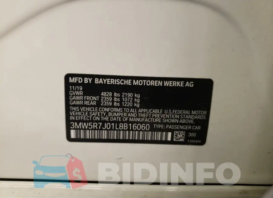 3MW5R7J01L8B16060 Photo# 12