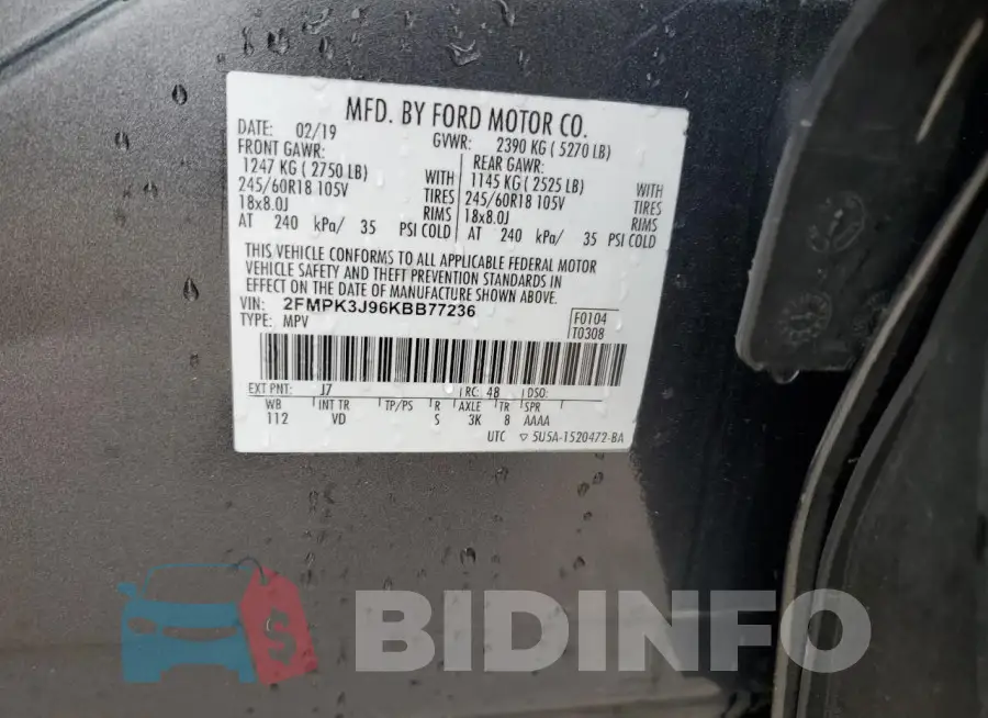 2FMPK3J96KBB77236 Photo# 13
