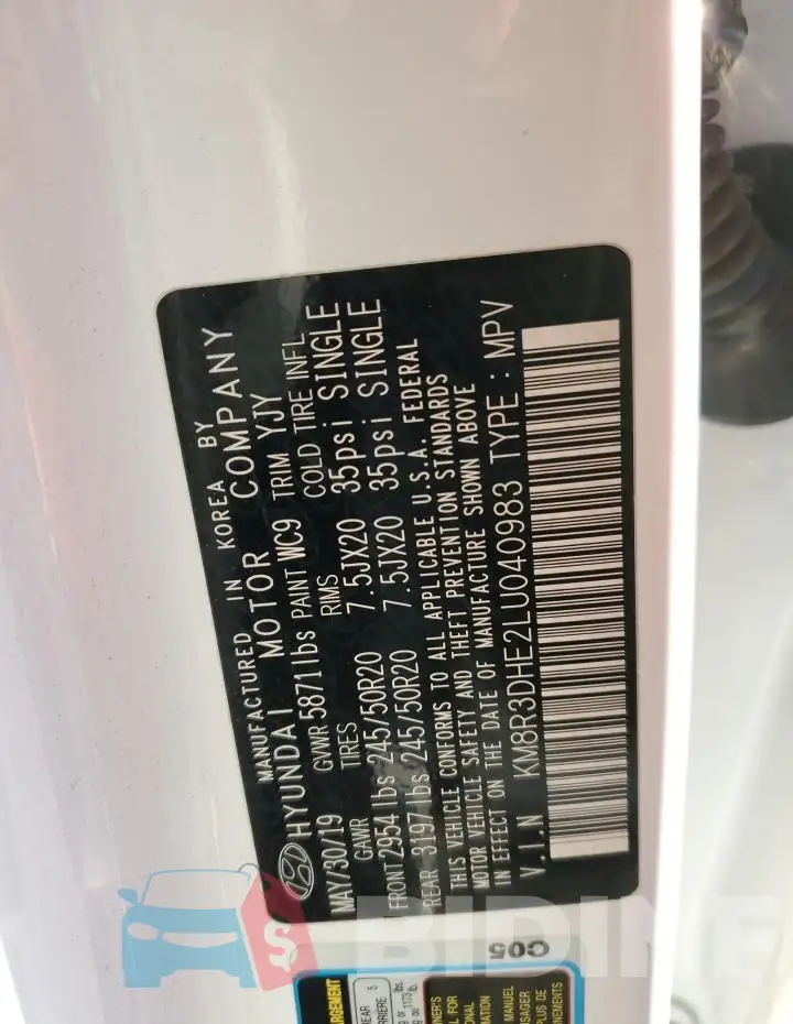KM8R3DHE2LU040983 Photo# 12