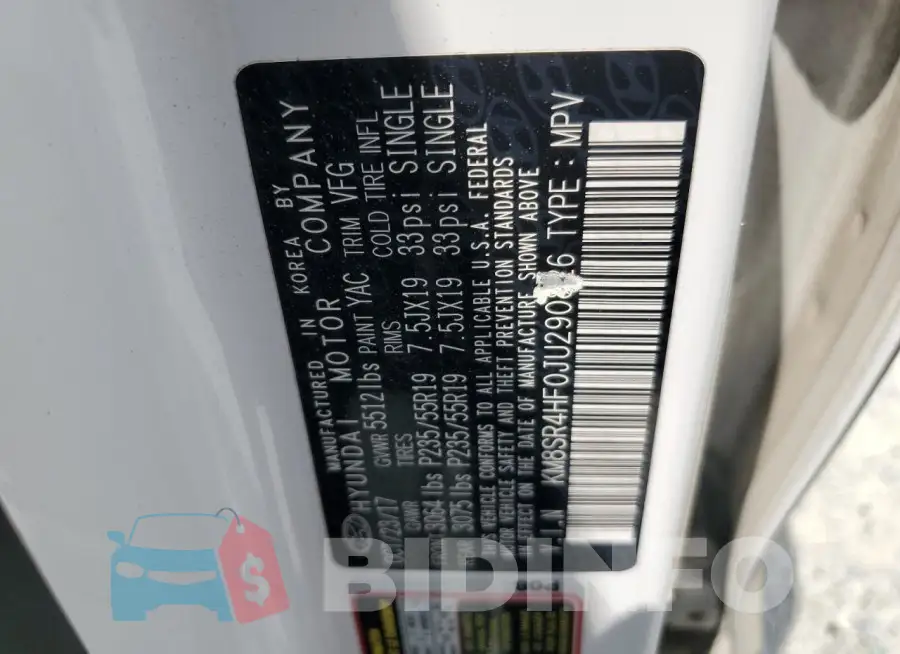 KM8SR4HF0JU290826 Photo# 13