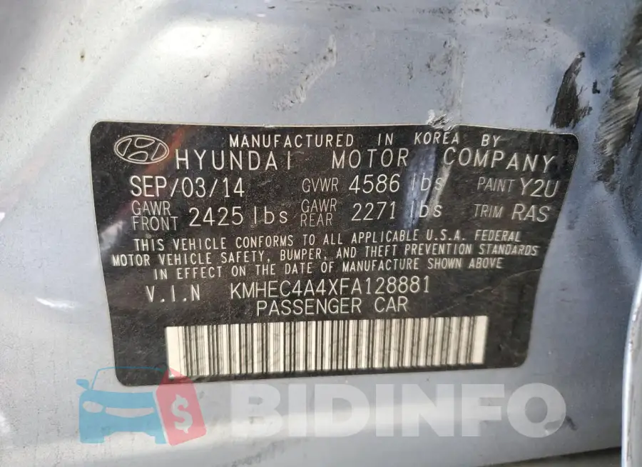 KMHEC4A4XFA128881 Photo# 12