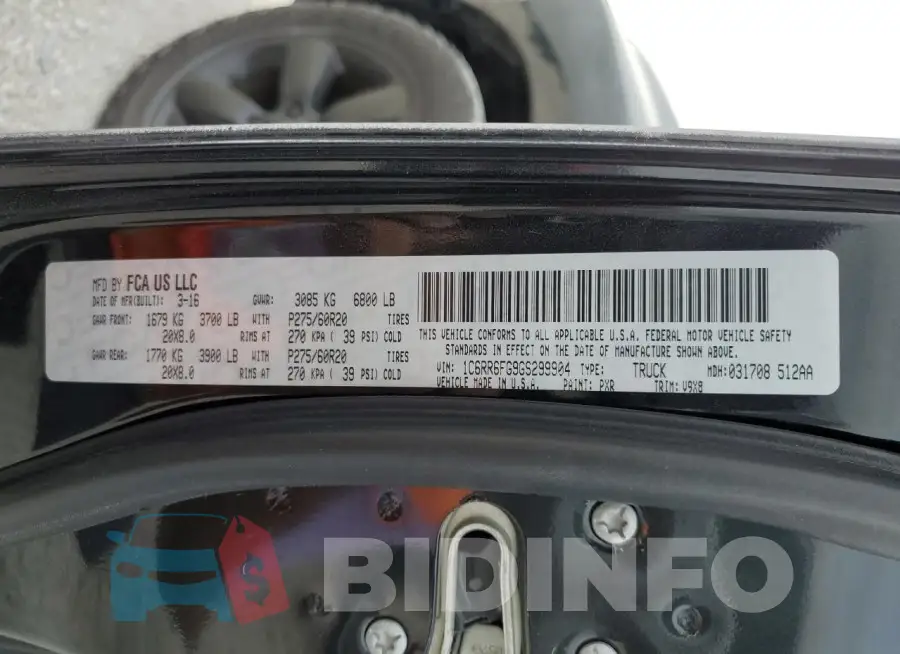 1C6RR6FG9GS299904 Photo# 12