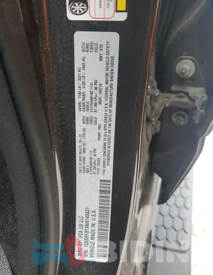 1C6SRFBT9NN140431 Photo# 12