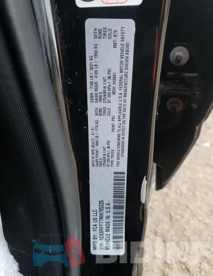 1C6SRFFT7MN765225 Photo# 12