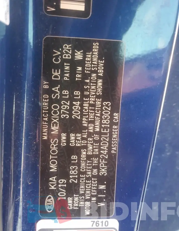 3KPF24AD2LE183023 Photo# 13