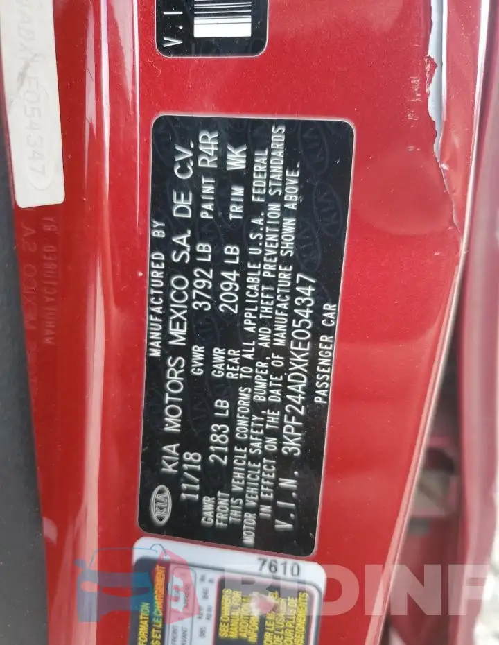 3KPF24ADXKE054347 Photo# 12