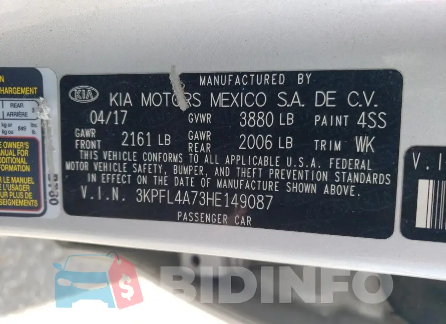 3KPFL4A73HE149087 Photo# 12
