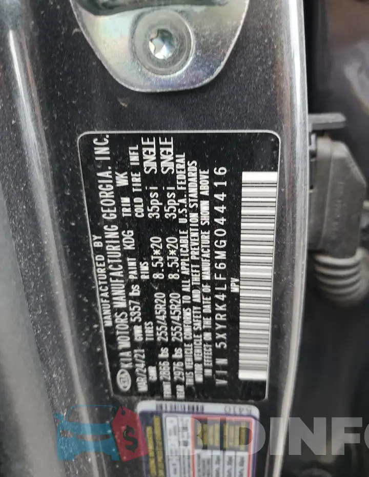 5XYRK4LF6MG044416 Photo# 13