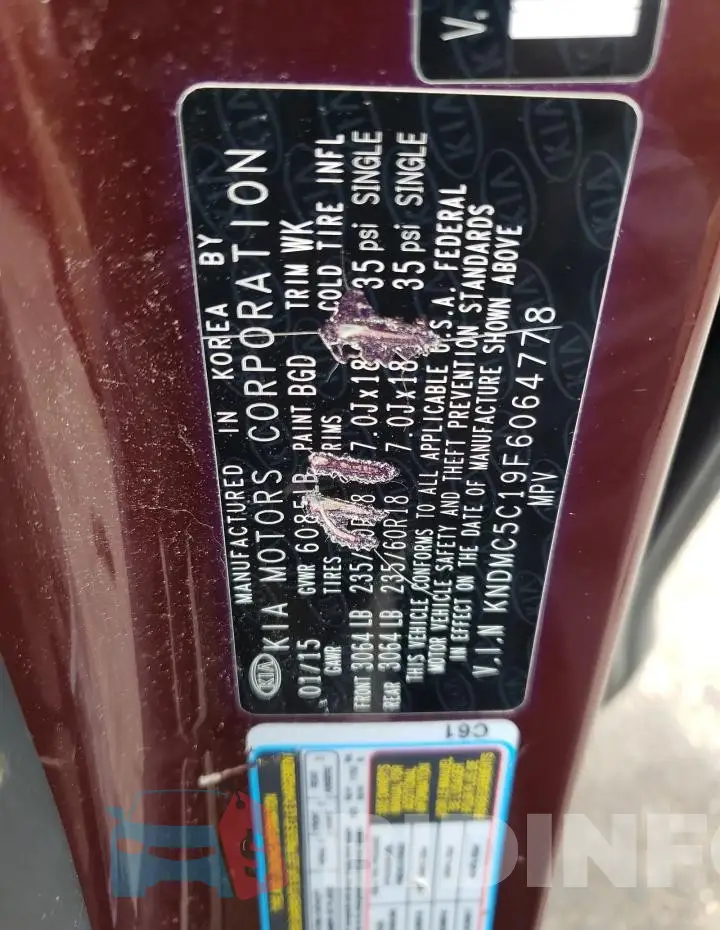 KNDMC5C19F6064778 Photo# 13