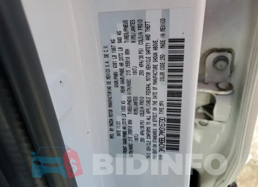 3MVDMBBL7MM315730 Photo# 13