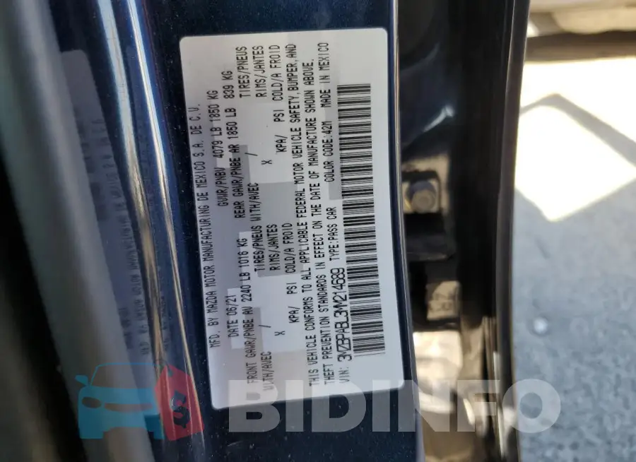 3MZBPABL3MM214689 Photo# 13