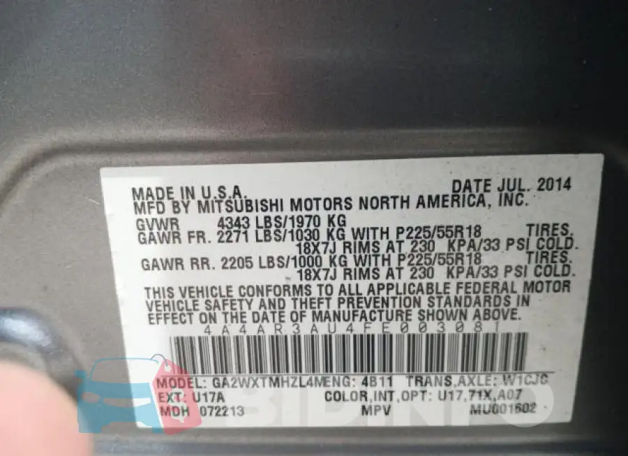 4A4AR3AU4FE003081 Photo# 10