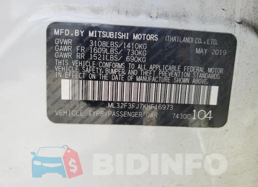 ML32F3FJ7KHF16973 Photo# 12