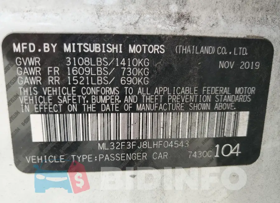 ML32F3FJ8LHF04543 Photo# 13