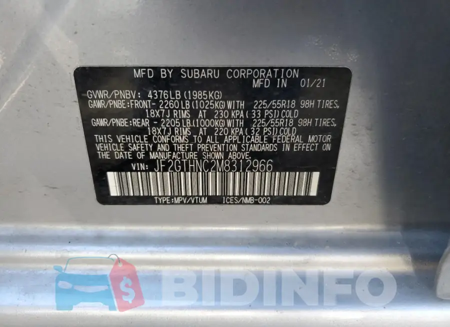 JF2GTHNC2M8312966 Photo# 12