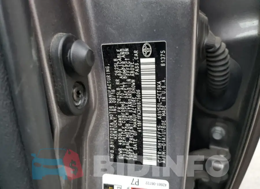 4T1BF1FK3HU675606 Photo# 12