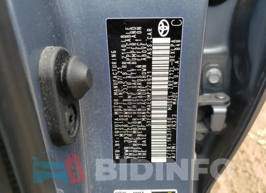 5YFEPMAE0MP270621 Photo# 13