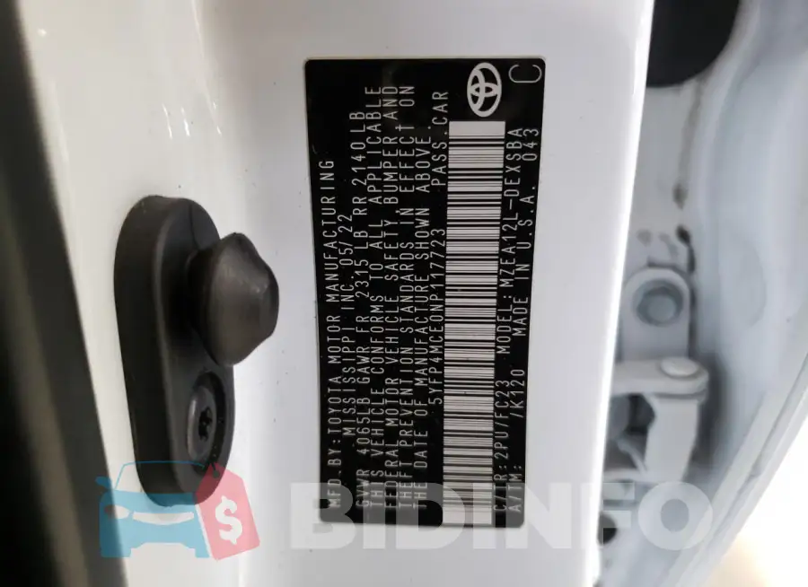 5YFP4MCE0NP117723 Photo# 12