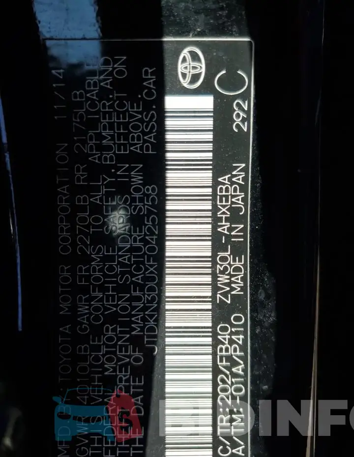 JTDKN3DUXF0425758 Photo# 12